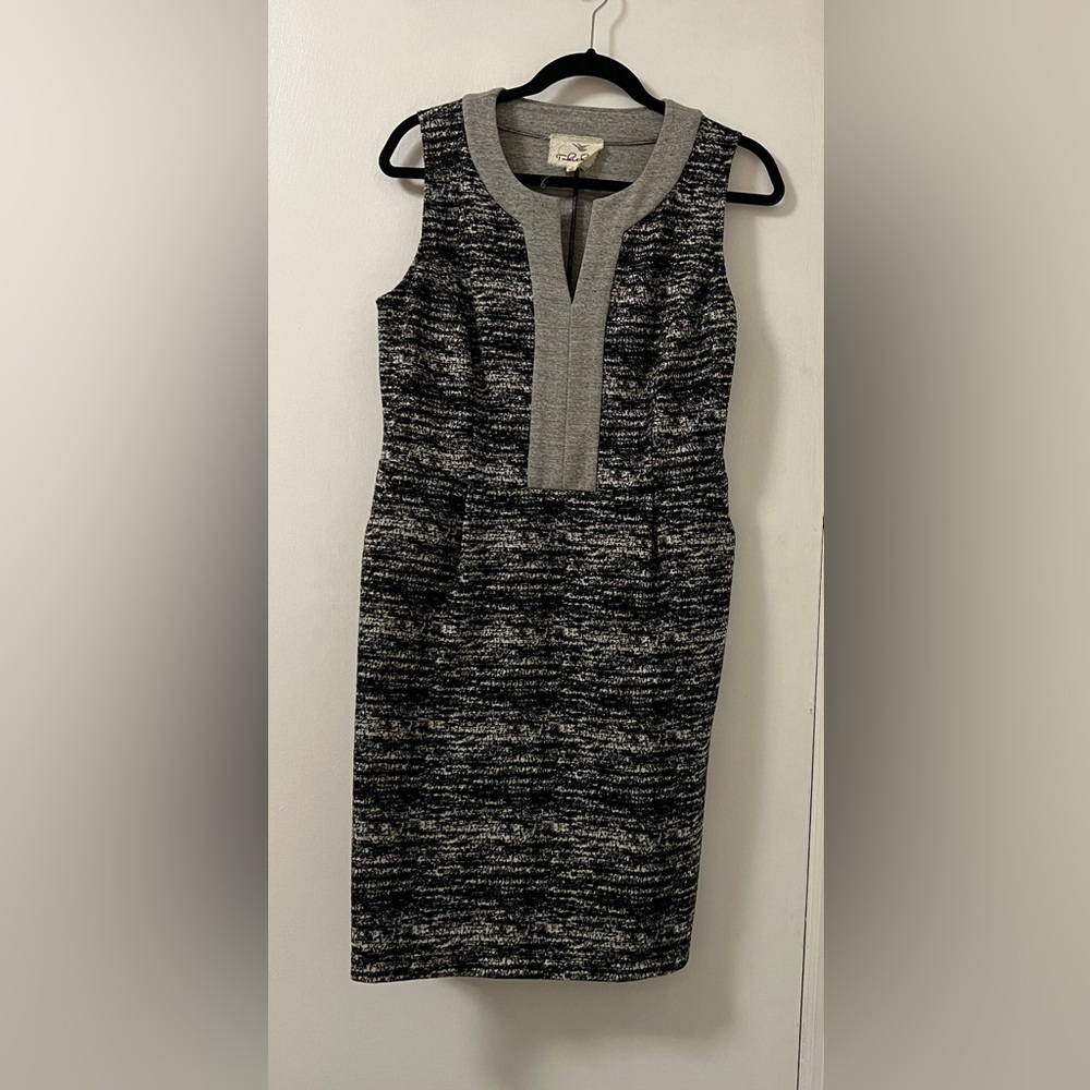 Tabitha Black-and-White Mini Dress with Pockets